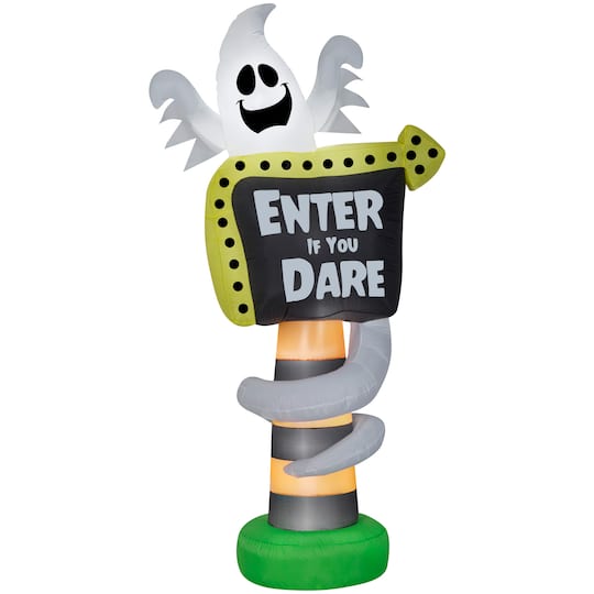 8ft. Airblown® Inflatable Halloween Ghost Enter If You Dare Sign